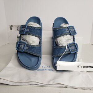 New Birkenstock Arizona Stone Washed Faded Denim - Size 37